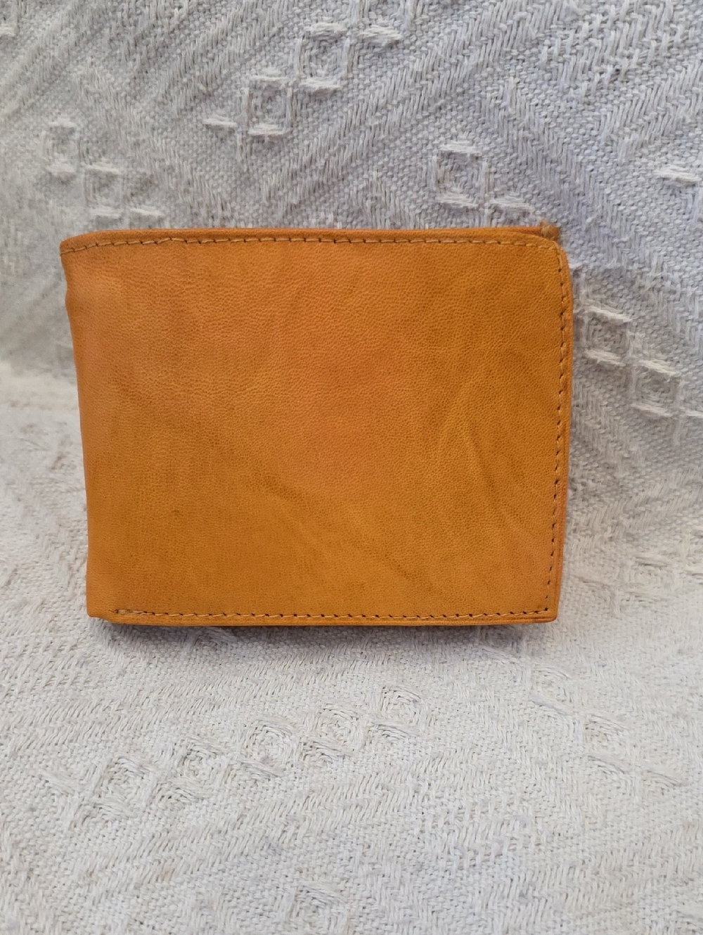 Classic Tan Leather Bifold Wallet